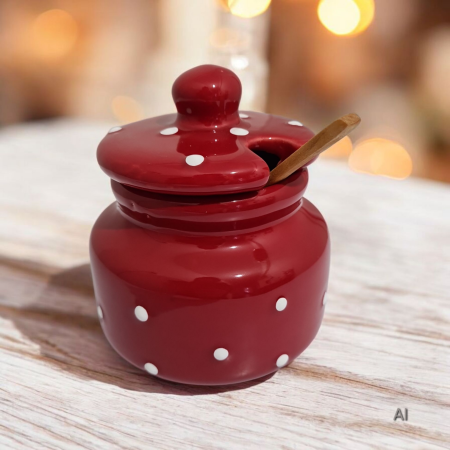 Vas pentru miere, ceramica, 13x11 cm [4]