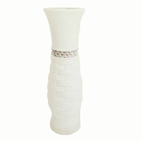Home & Deco - Vaza alba din plastic 60 cm