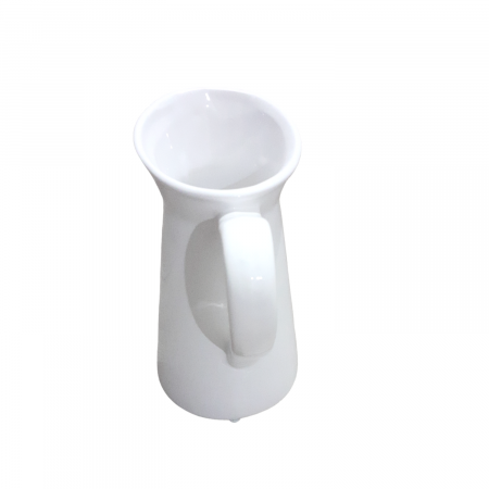 Vaza alba stil carafa cu maner 17 cm [2]