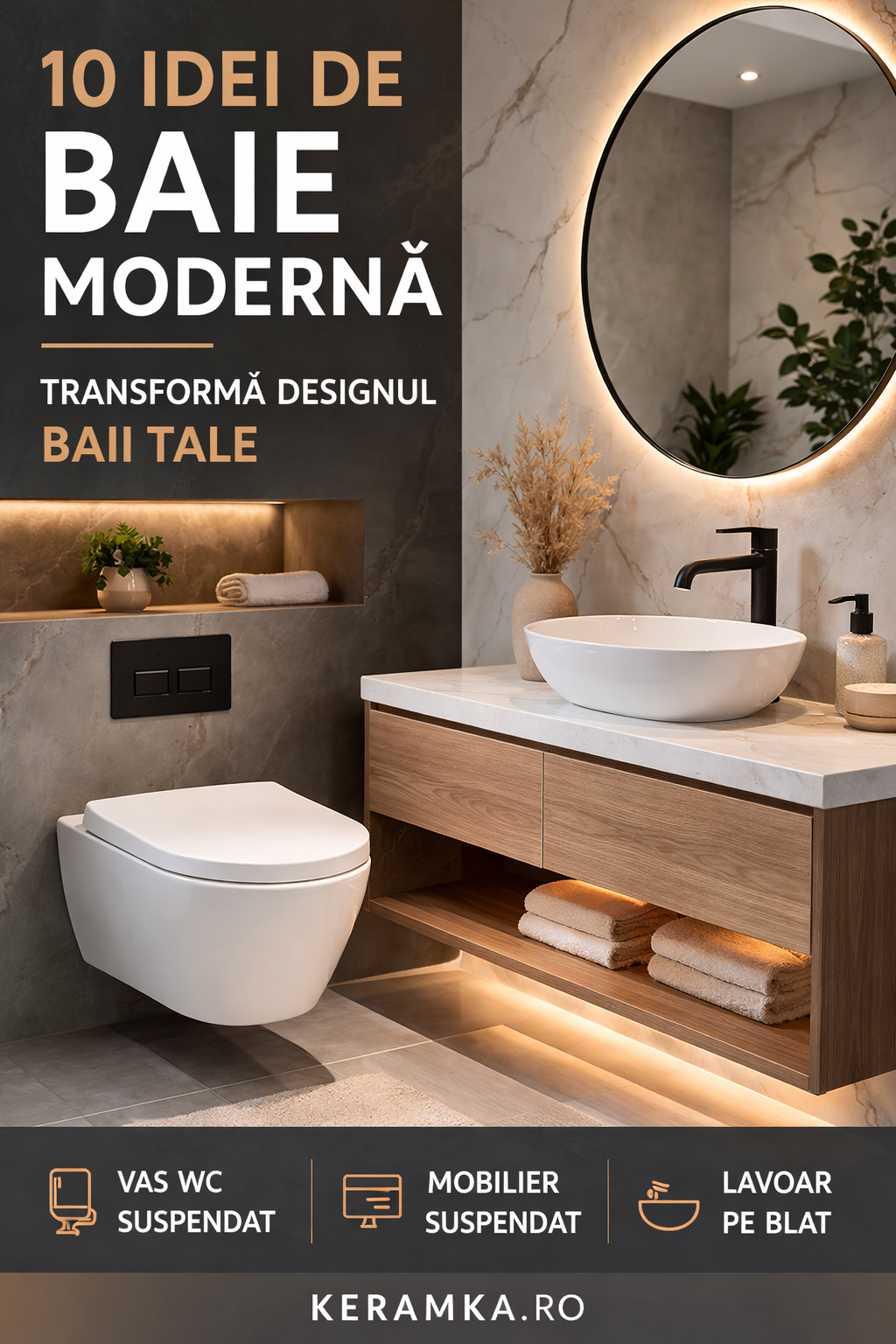 10 idei de baie modernă care transformă complet designul unei băi