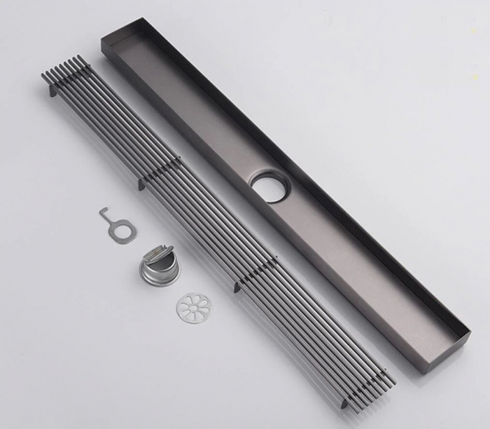 Rigola dus cu gratar din Otel Inoxidabil, Argintiu Inox 400mm [2]