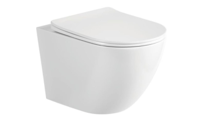 6 in 1  Set Rezervor incastrat Visam Slim 80 clapeta alba/gri/negru  cu Vas WC Suspendat Sofia alb si capac UV softclose + Cadru Metalic cu Bide Sofia Alb Suspendat 49x36x36 [2]