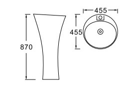 Lavoar freestanding monobloc din ceramică albă [7]