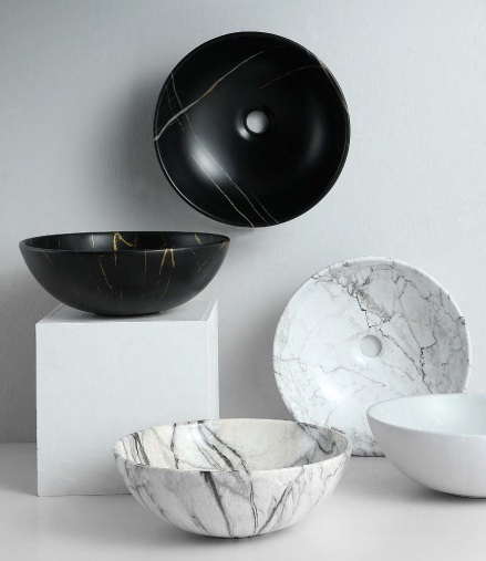 Lavoar ceramic alb pe blat – formă modernă, design elegant – Keramka [2]