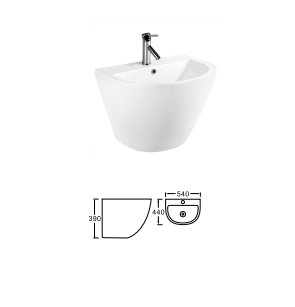 Lavoar suspendat alb din ceramică sanitară [3]