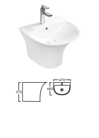 Lavoar suspendat alb din ceramică sanitară [2]