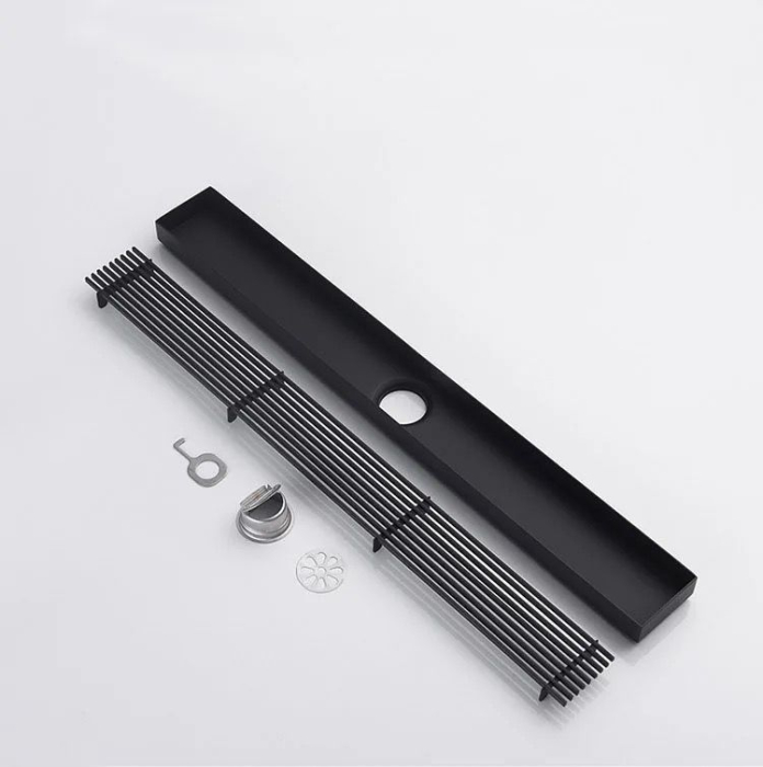 Rigola dus cu gratar din Otel Inoxidabil, Neagra  3 marimi 400mm / 500mm / 600mm [2]