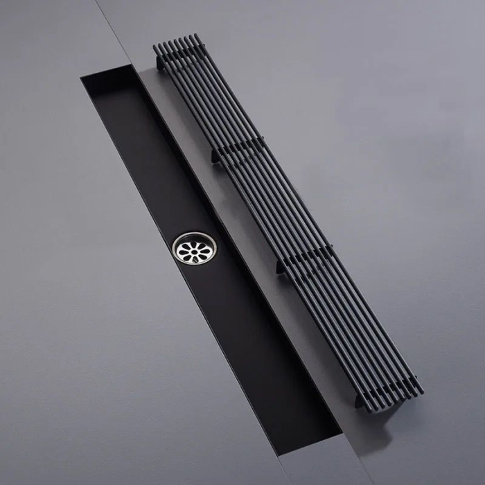 Rigola dus cu gratar din Otel Inoxidabil, Neagra  3 marimi 400mm / 500mm / 600mm [1]