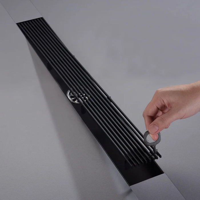 Rigola dus cu gratar din Otel Inoxidabil, Neagra  3 marimi 400mm / 500mm / 600mm [3]