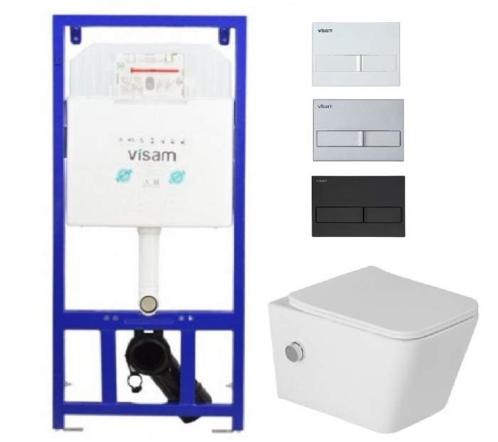 Set WC suspendat + cadru Visam Slim 80 [1]