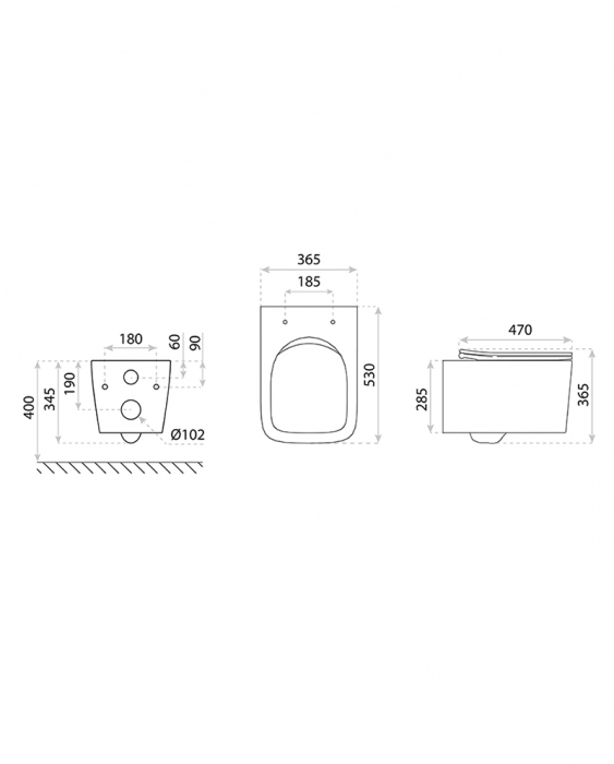 Set 6 in 1 Mobilier Masca Baie Marko 80 cu Lavoar Cosmo-80 + Vas WC Nill Rimless cu Capac Soft Close și Cadru metalic Visam Slim 80 [10]