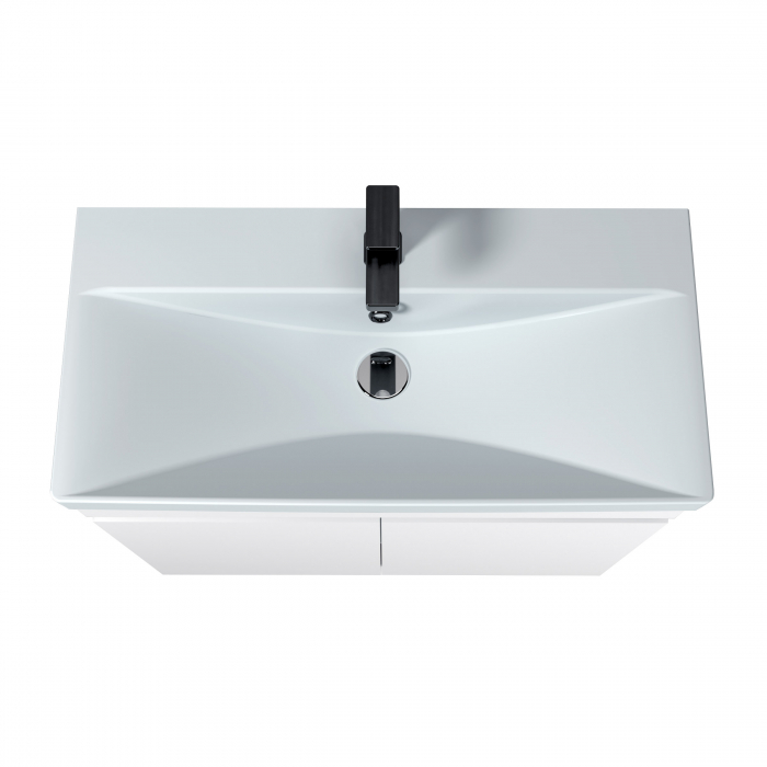 Set 6 in 1 Mobilier Masca Baie Suspendat Urban 80 cu Lavoar Sempre-80 + Vas WC Nilll Rimless cu Capac Soft Close și Cadru metalic Visam Slim 80 [4]