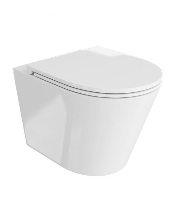 Set 6 in 1 Rezervor incastrat Visam Slim 80 clapeta alba/gri/negru  cu Vas WC Suspendat Galve alb si capac UV softclose + Cadru Metalic cu Bide Galve Alb Suspendat [2]