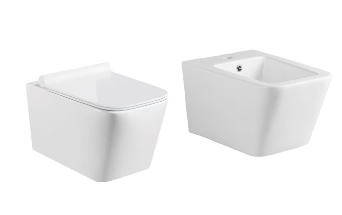 Set 6 in 1 Rezervor incastrat Visam Slim 80 clapeta alba/gri/negru  cu Vas WC Suspendat Neo alb si capac UV softclose + Cadru Metalic cu Bide Neo Alb Suspendat [4]