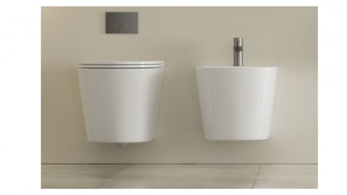 Set Vas WC  suspendat  Atena rimless alb ceramica + capac UV softclose T201 [4]