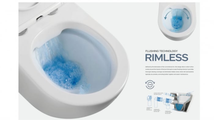 Set Vas WC  suspendat  Atena rimless alb ceramica + capac UV softclose T201 [5]