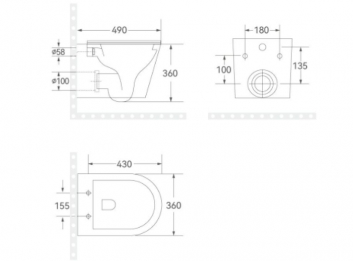 Set Vas WC suspendat Rimless si Capac SoftClose cu Vas Bide [7]