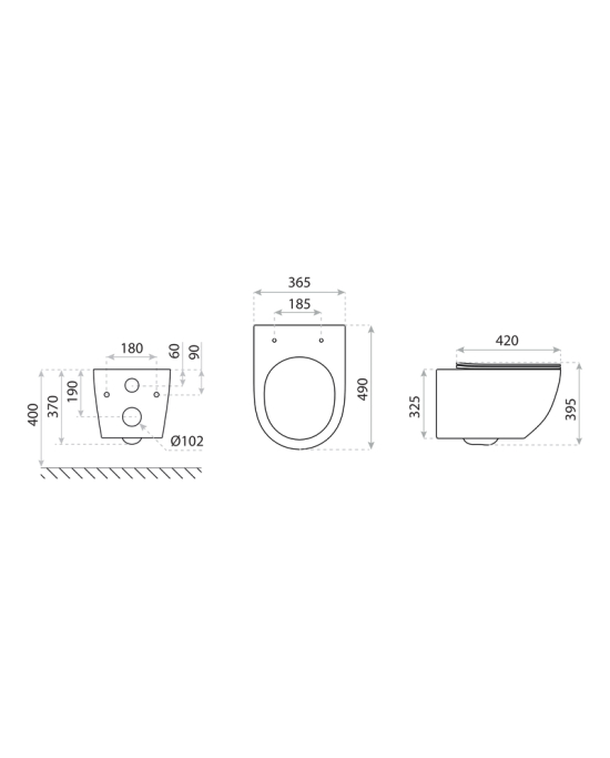 Set Vas WC negru suspendat Rimless si Capac SoftClose [5]