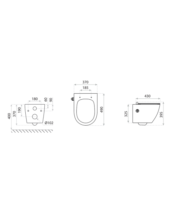 Set Vas WC ST Alb suspendat rimless si capac Softclose cu Functie Bide incorporat [2]