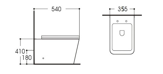 Set vas WC stativ și bideu stativ din ceramică albă [7]