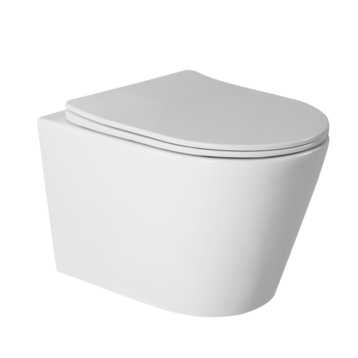 Set WC cu rezervor încastrat Visam și vas WC suspendat rimless [2]