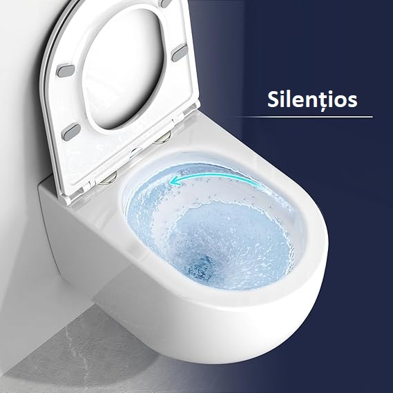 Set Vas WC  Sofia suspendat Rimless Tornado alb ceramica cu capac soft-close T203T [2]