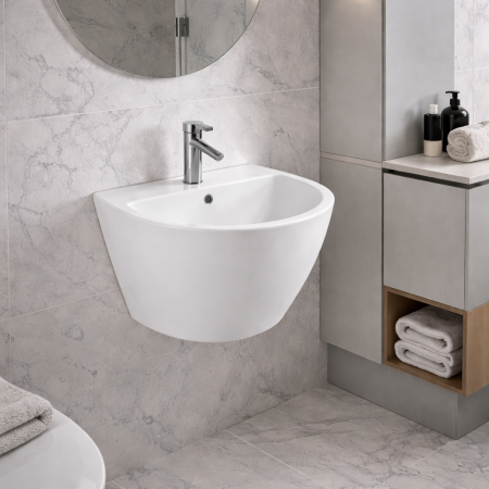 Lavoare - Lavoar suspendat alb din ceramică sanitară