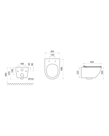 Set 4 in 1 Rezervor incastrat Visam Slim 80 clapeta aurie lucioasa  cu Vas WC Suspendat Sofi Gold Line si capac UV softclose [3]
