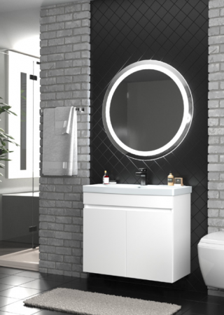 Set 6 in 1 Mobilier Masca Baie Suspendat Urban 80 cu Lavoar Sempre-80 + Vas WC Nilll Rimless cu Capac Soft Close și Cadru metalic Visam Slim 80 [5]