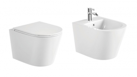 Set Vas WC suspendat Rimless si Capac SoftClose cu Vas Bide [2]