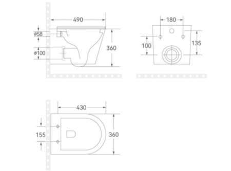 Set Vas WC suspendat Rimless si Capac SoftClose cu Vas Bide [6]