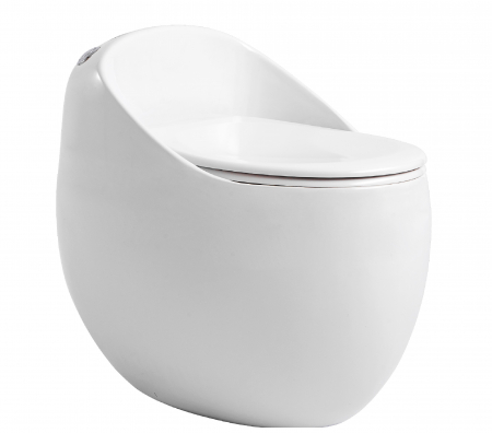 Vas WC pe pardoseala - Set vas WC pe pardoseală din ceramică alb cu capac soft-close