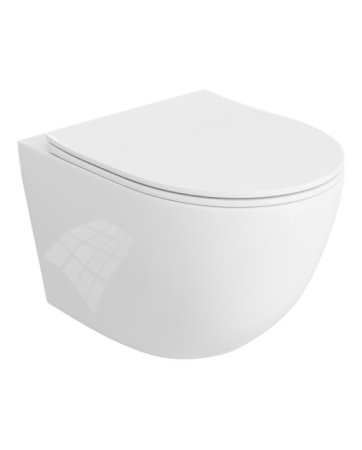 Set Vas WC  Sinto Alb suspendat Rimless alb ceramica cu capac UV softclose + Bide Sinto Suspendat Alb [1]