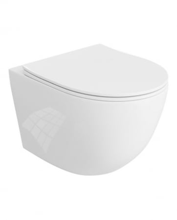 Vas WC suspendate - Set Vas WC  Sinto White suspendat rimless alb ceramica + capac UV softclose