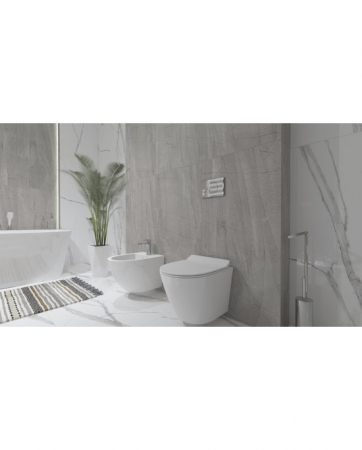 Set Vas WC  Sofi Slim suspendat rimless alb ceramica + capac UV softclose [2]