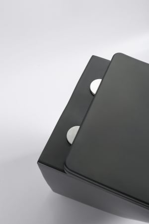 Set Vas WC negru suspendat Rimless si Capac SoftClose [7]