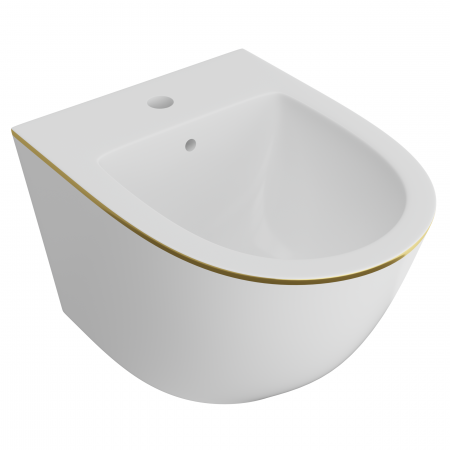 Vas Bide Sofi Gold LIne suspendat alb ceramica [1]