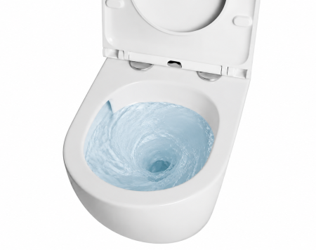 Vas WC Suspendat Alb - Set Vas WC  Sofia suspendat Rimless Tornado alb ceramica cu capac soft-close T203T
