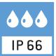 IP66 dust and spray protection