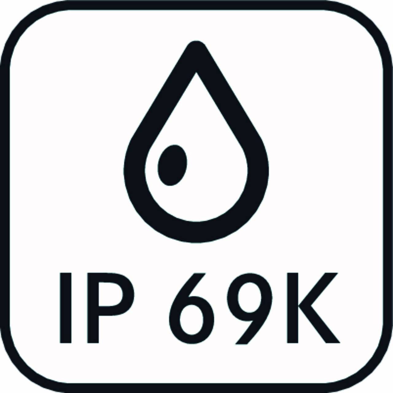 Protection against dust and water splashes IP69K