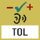 Weighing with tolerance range, acoustic