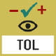 Weighing with tolerance range, visual