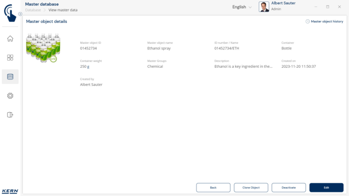 KERN EasyTouch SET-18 Container Master - Software - KERN Software [8]