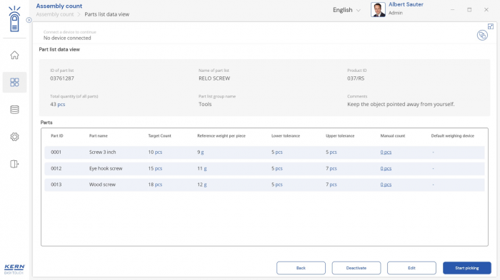 KERN EasyTouch SET-35 Assembly Count imagine principala [5]