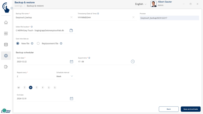 KERN EasyTouch SET-46 Backup Scheduler - Software - KERN Software [6]
