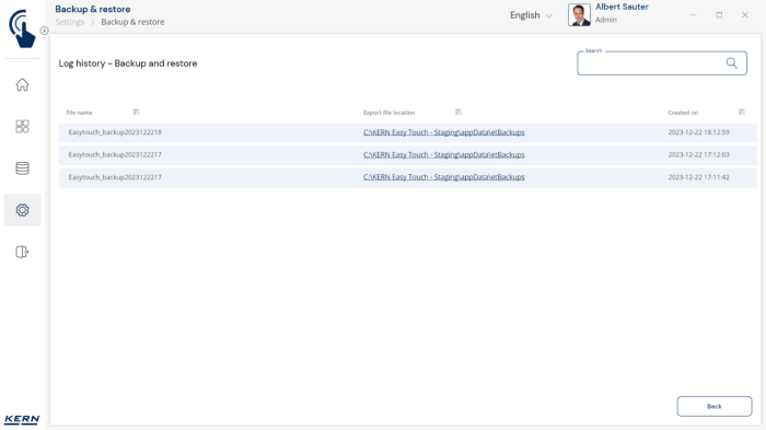 KERN EasyTouch SET-46 Backup Scheduler - Software - KERN Software [10]