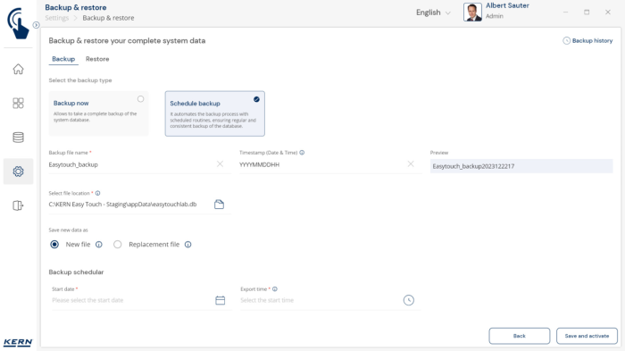 KERN EasyTouch SET-46 Backup Scheduler - Software - KERN Software [3]