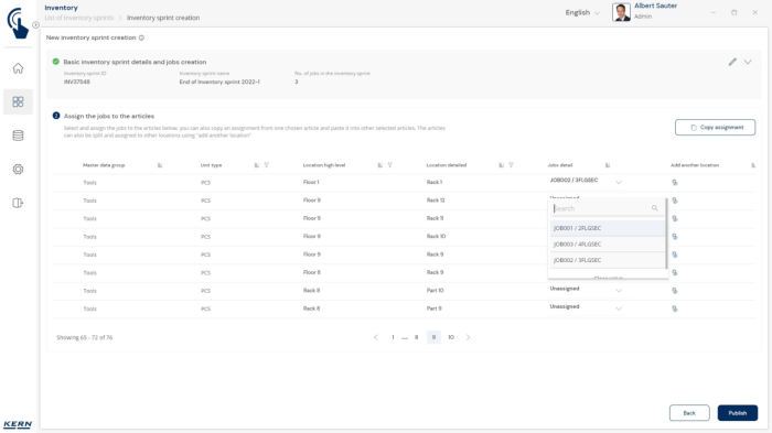 KERN EasyTouch SET-52 Inventory - Software - KERN Software [10]