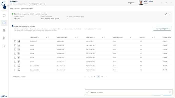 KERN EasyTouch SET-52 Inventory - Software - KERN Software [11]