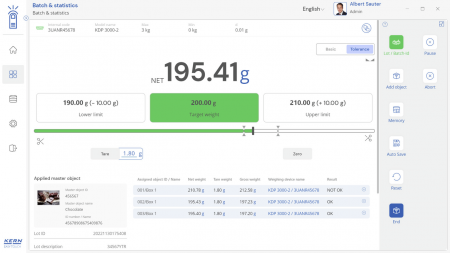 KERN EasyTouch SET-16 Batch and Statistics imagine principala [5]